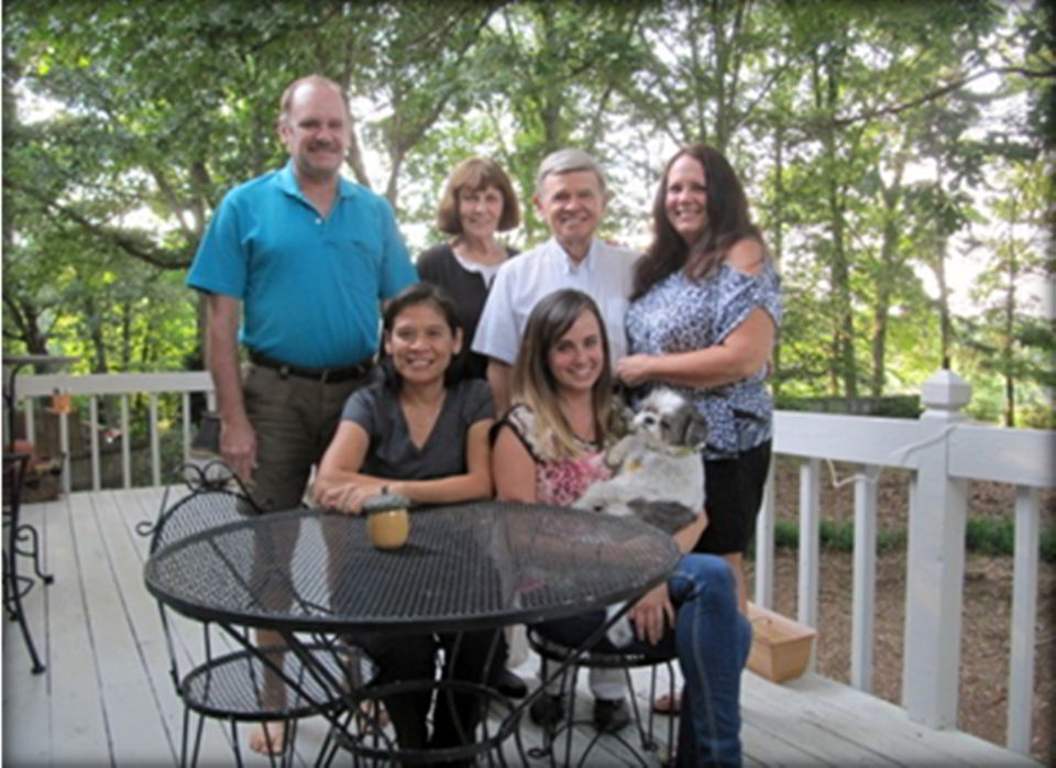 Ron and Gigi Brown with their family in the United States.