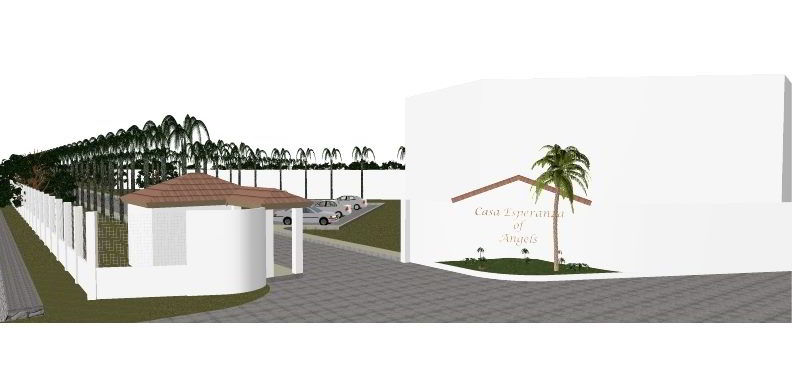 Architect drawing of Casa Esperanza gate.