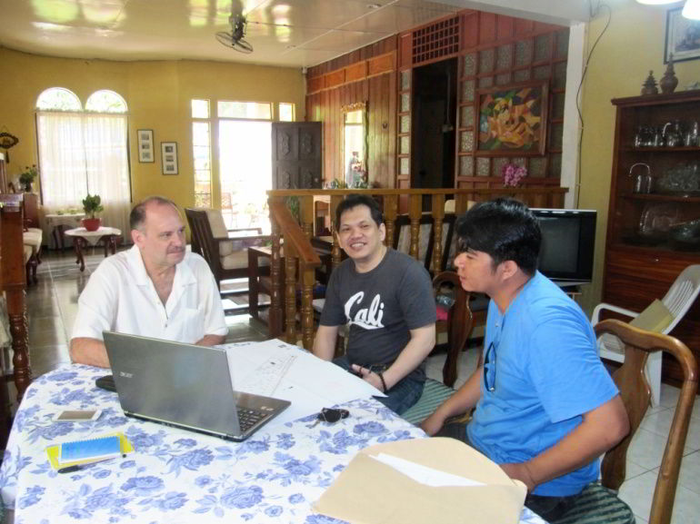 CEA Managing Director Ron Brown with CEA Communications Director Manny Gonot and Architect Rainier Garcia