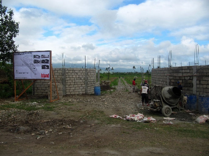 CEA gate and front wall under construction