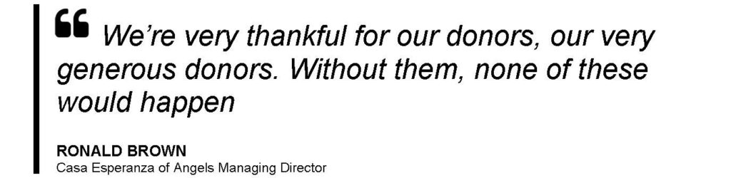 Ron Brown Quote thanking donors