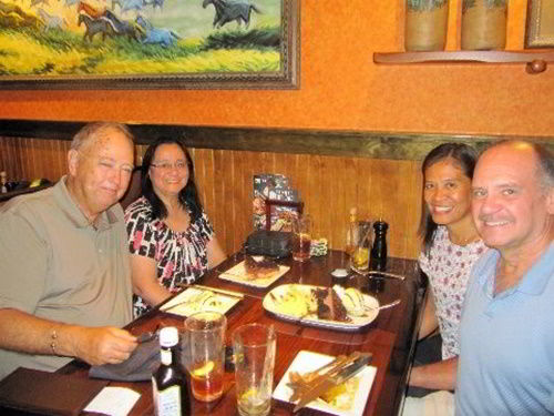 Ron & Gigi Brown dining with friends in the U.S.- June 2017
