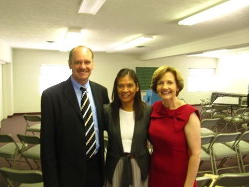 Ron Brown & Gigi Brown with a supporter of the orphanage - June 2017