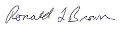 Ron Brown signature
