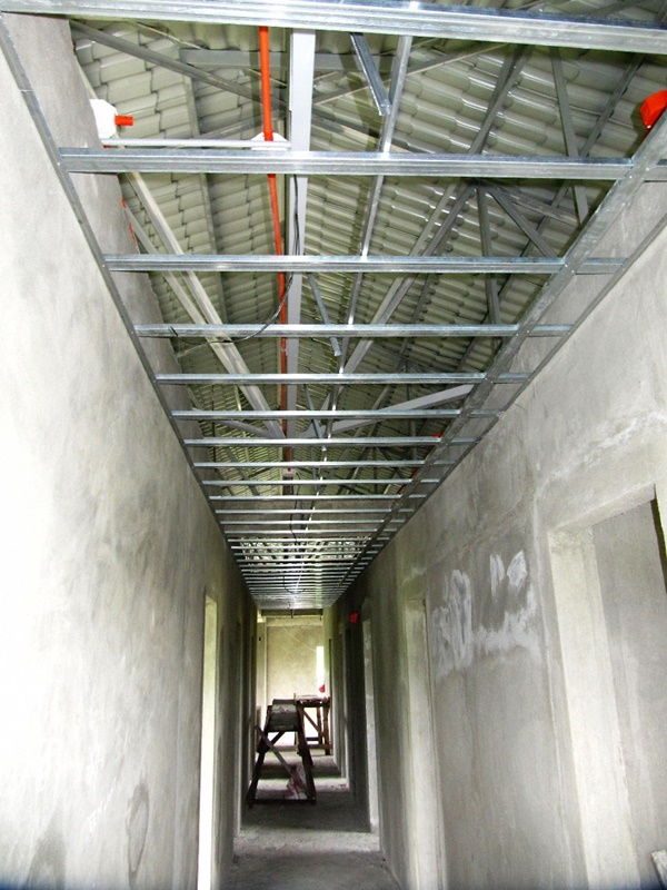 main corridor under construction